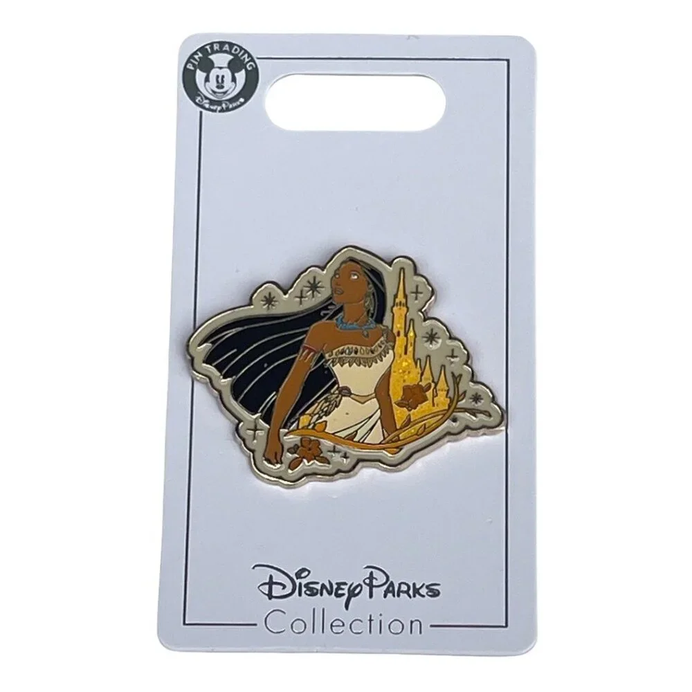 Disney Parks Pocahontas Sparkle Glitter Castle Pin - Picture 2 of 7